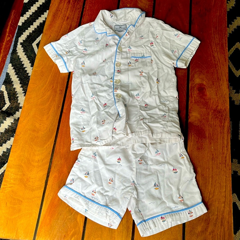 Petite Plume Pajama Short Set in Bateau size 6